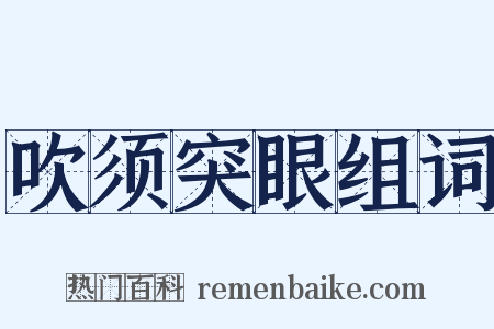 吹须突眼组词是什么意思的图片